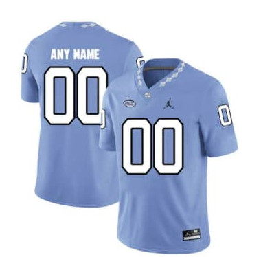 Men's North Carolina Customized Blue College Stitched Football Jersey